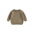 thumbnail image 2 of Infant Toddler Baby Girl Boy Knit Sweater 3M 6M 9M 12M 18M 24M Warm Solid Pullover Sweatshirt Long Sleeve Top Fall Winter Clothes, 2 of 9