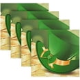 thumbnail image 5 of Coolnut St Patrick's Day Clover Cloth Napkins Set of 6, Oversized Washable Reusable Polyester Dinner Table Napkins for Family, Restaurant, Party Decor, 20 x 20 Inch, 5 of 7