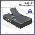 thumbnail image 3 of Gymax Patio Daybed PE Wicker Double Chaise Lounge w/ Adjustable Backrests Outdoor Gray, 3 of 10