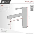 thumbnail image 4 of Stylish Single-Handle Matte Black Bathroom Faucet Height 6" B-108N, 4 of 12
