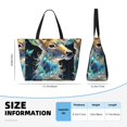 thumbnail image 4 of Daiia Colorful Stained Glass Deer Beach Travel Bag - Water-Resistant Beach Bag, Lightweight Tote with 7 Pockets for Women and Men - Gym,Pool,Camping,Reusable Grocery Bag, 4 of 7