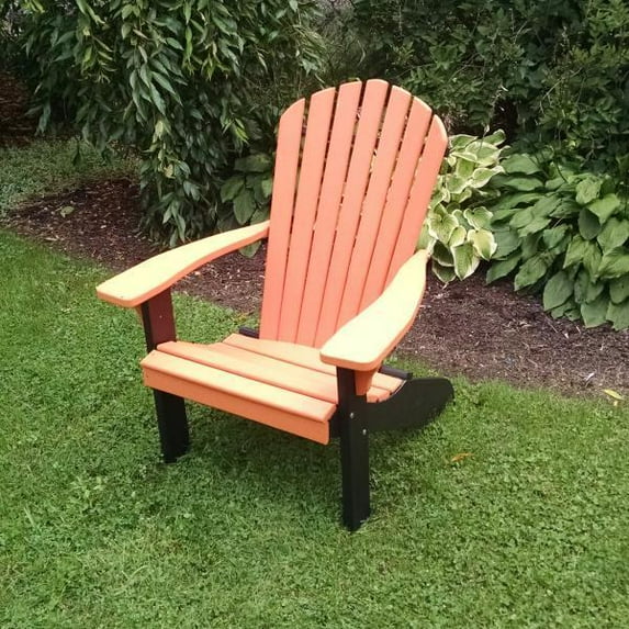 Poly Fanback Adirondack Chair with Black Frame