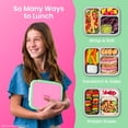 thumbnail image 2 of Bentgo Stainless Steel Lunch Box - Leak-Proof, 3 Compartments, 4.3-Cup Capacity, Ideal for Kids 3+,Teens & Adults, Durable, Reusable (Strawberry), 2 of 8