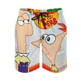 thumbnail image 2 of Phineas And Ferb Mens Board Shorts Quick Dry Swim Trunk Lightweight Soft Swimsuit Youth Bathing Suit for Boys XL, 2 of 8