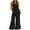 Black, variant on Htigea Clearance Women's Sleeveless Crewneck Jumpsuits Spaghetti Straps Wide Long Pants Overalls With Pockets Today Sales Gray,L