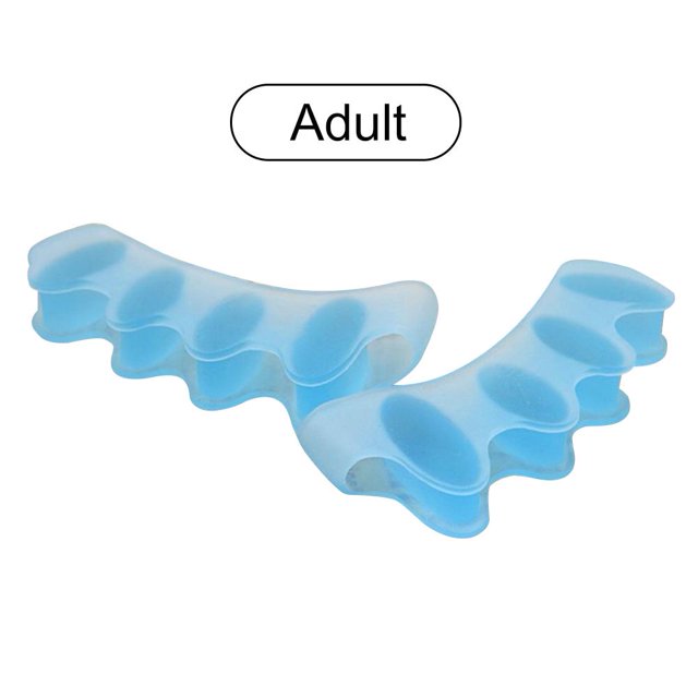 2 separadores de dedos Hallux Valgus Corrector Hammer Straightener (Adult Blue)
