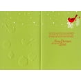 thumbnail image 2 of Pictura Red Cardinals on White Branches : Foil Ornaments Mom and Dad Christmas Card, 2 of 2