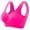 Hot Pink, variant on Kctiaxy Yoga Sports Bra for Women Thin Seamless Wireless Bras Racerback Tank Top with Built in Bra Comfortable Bralettes Solid Color Breathable Underwear Bras Summer Deal