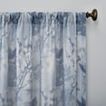 thumbnail image 6 of No. 918 Hilary Watercolor Floral Linen Blend Semi-Sheer Rod Pocket Curtain Panel 54" x 84", Blue, 6 of 6