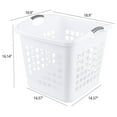 thumbnail image 2 of 2 Bushel/70 L Ultra Square Plastic Laundry Basket, Set of 4 Tall Plastic Laundry Basket with Handles, White, 2 of 4