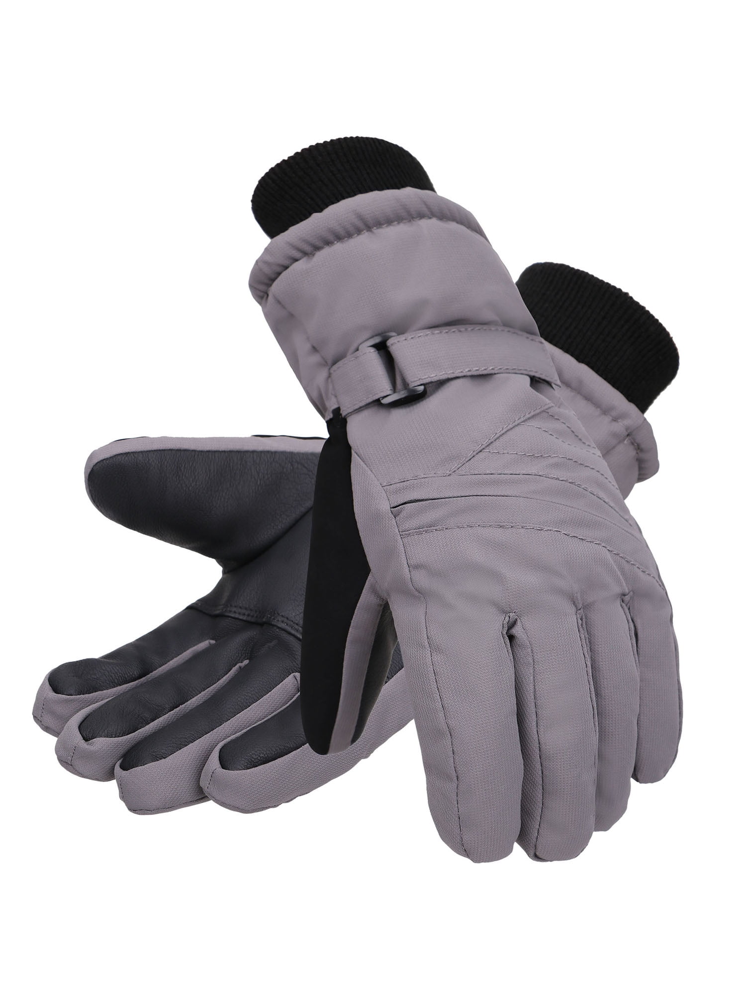 Kids Waterproof 3M Thinsulate Winter Zippered Snowboard Ski Gloves M