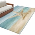 thumbnail image 2 of 3'x5' Area Rugs, Vintage Coastal Beach Indoor Outdoor Area Rug for Living Room Bedroom, Summer Retro Sand Starfish Washable Bathroom Rugs Kitchen Floor Carpet Mats Home Decor Aesthetic, 2 of 8
