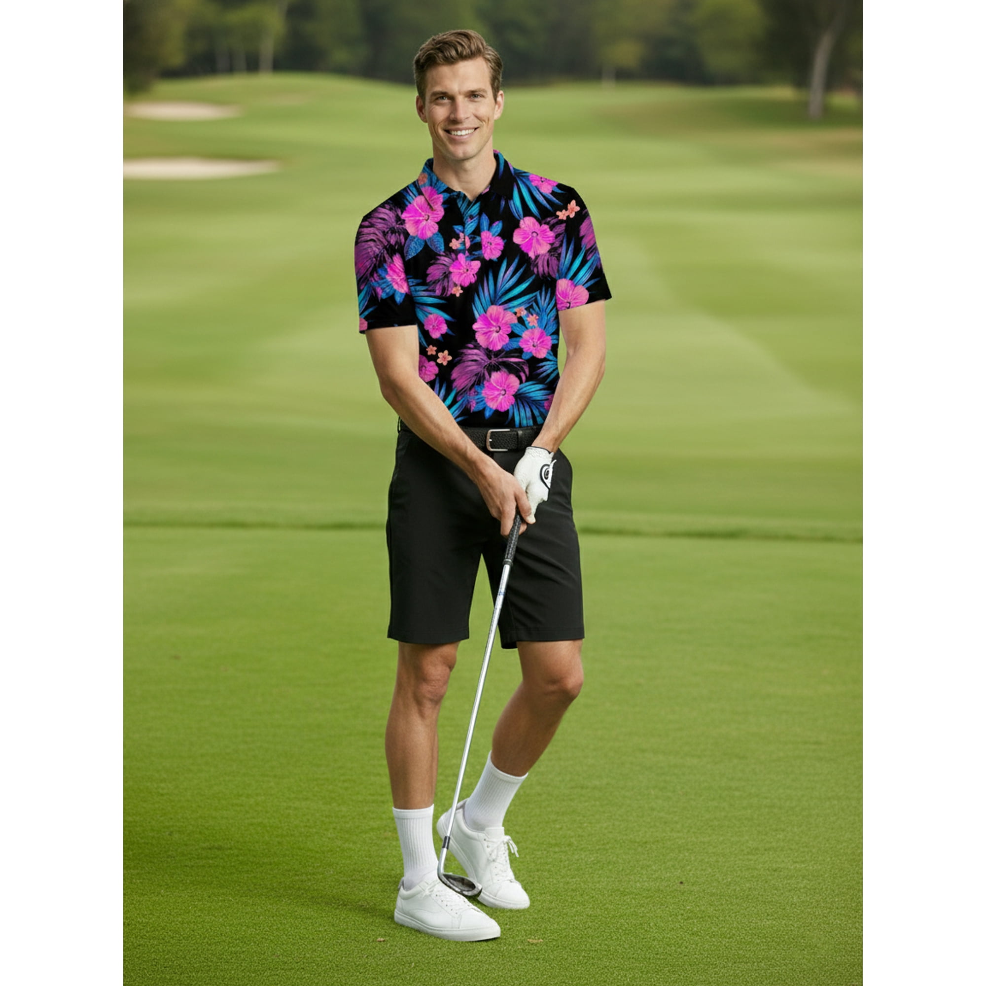 Birdie Bound Men's and Men's Big & Tall Novelty Golf Polos, Sizes XS-4XLT