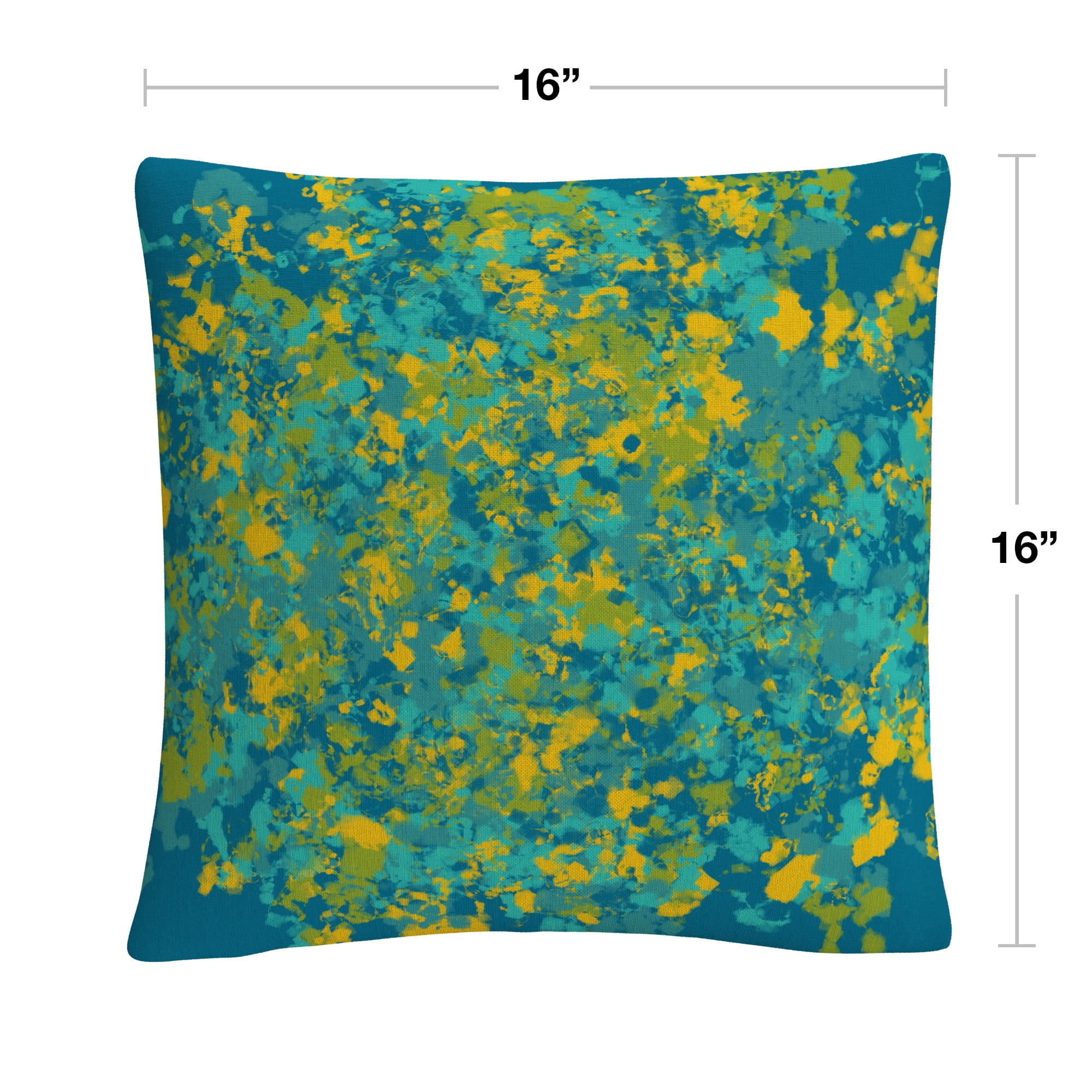 Speckled Colorful Splatter Abstract 2 By Abc 16 X 16 Decorative Throw Pillow