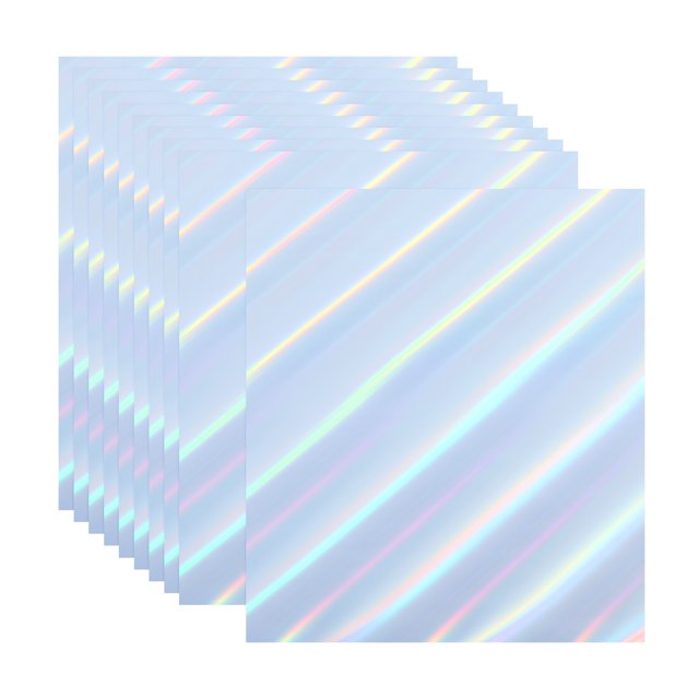 Unique Bargains A4 Holographic Cardstock, 10 Pack Metallic Iridescent Mirror Paper Sticker Foil Board, Style 1