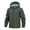 Army Green, variant on Men's Softshell Jacket Waterproof Windproof Fleece Lined Windbreaker Insulated Solid Color Hooded Rain Coat with Multi Zip Pockets