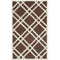 thumbnail image 2 of SAFAVIEH Cambridge Judy Geometric Wool Area Rug, Dark Brown/Ivory, 3' x 5', 2 of 8
