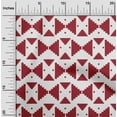 thumbnail image 2 of oneOone Cotton Poplin Maroon Fabric Geometric Quilting Supplies Print Sewing Fabric By The Yard 42 Inch Wide, 2 of 4