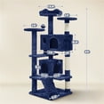 thumbnail image 3 of Yaheetech 53.9" H Cat Tree with Double Condos, Scratching Posts & Ramp, Navy Blue, 3 of 7