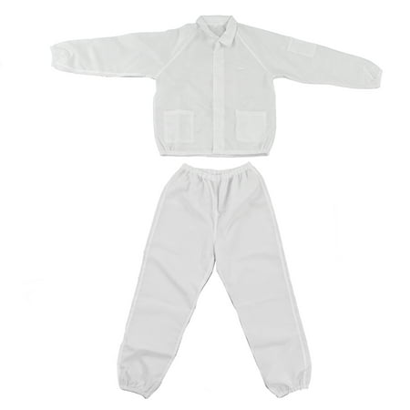 

Fyydes Working Overall Protection Overall Anti Static Polyester Protective Working Suit White Split Design for Workshop Anti Static Work Overall