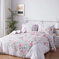 thumbnail image 4 of SunStyle Home Colchas florales tamaño Queen suave y duradera colcha acolchada ligera de verano reversible con estampado bohemio, juego de cama con fundas de almohada para todas las estaciones, 3 pieza, 4 of 5