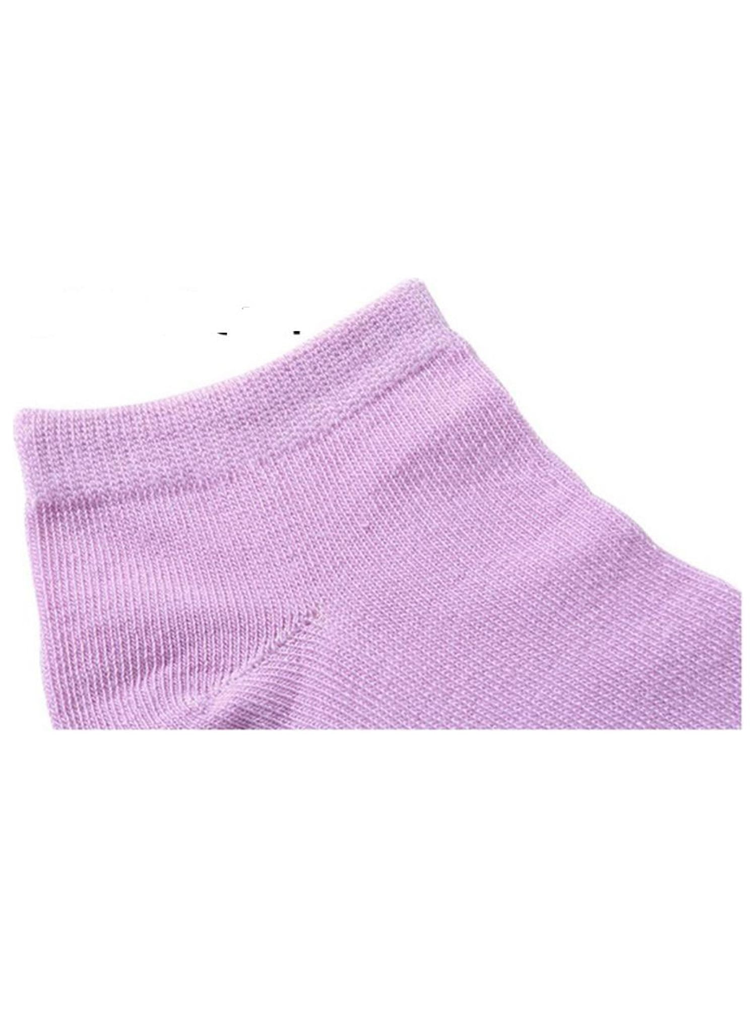 INSPIRE CHIC Women's 10 Pairs Stretch Breathable Cuffs Low Cut Ankle Socks Small Purple