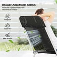 thumbnail image 4 of Outsunny Portable Sun Lounger, Lightweight Folding Chaise Lounge Chair w/ Adjustable Backrest & Pillow for Beach, Poolside, Patio, Silver Frame Black, 4 of 9