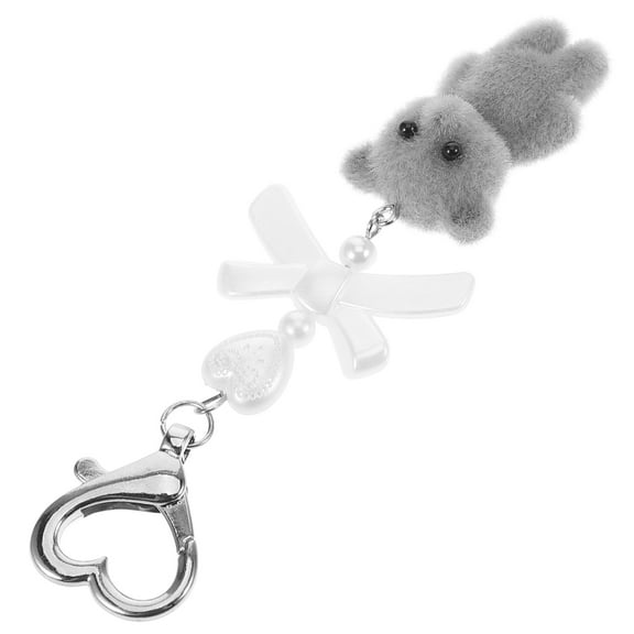 SEWCHICS Keychain Pendant Bag Keyring Bear Decor Metal Accessory 1Pcs 3.9x1.3x0.7In