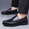 thumbnail image 5 of Breathable Perforated Slip-On Penny Loafer Business Leather Shoes, 5 of 5