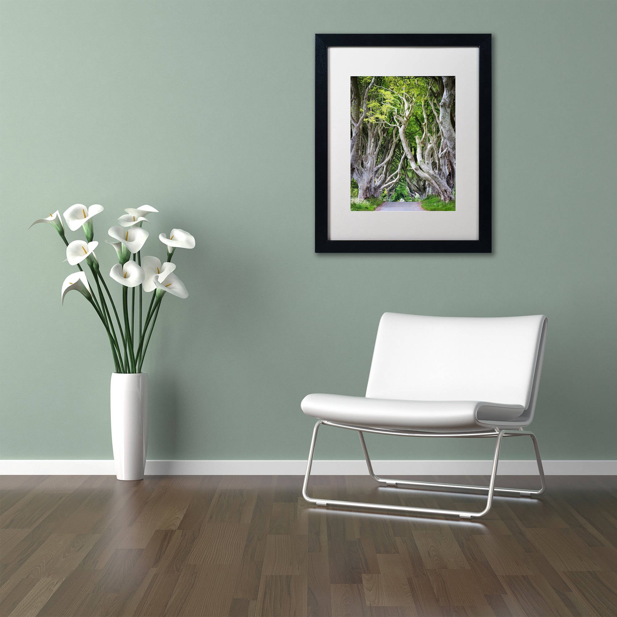 Trademark Fine Art "Down There" Canvas Art by Philippe Sainte-Laudy, White Matte, Black Frame