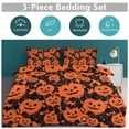 thumbnail image 5 of 3 Pcs Soft Bedding Set, Includes 1 Duvet Cover with Zipper And 2 Pillow Shams,Cartoon Pumpkin Citrus Stem Twin(86"x70"), 5 of 8