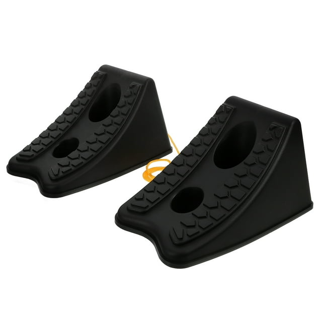unbranded 2pcs Trailer Wheel Chocks Heavy Duty Black for Loading Unloading Goods