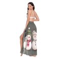 thumbnail image 3 of FORMRS Womens Beach Sarong Semi-Sheer Bikini Wrap Skirt Swimsuit Cover-ups, Beige Snowmen, 3 of 7