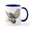 White/Navy Inside, variant on CafePress - Gray Hawk Mug - 11 oz Ceramic Mug - Novelty Coffee Tea Cup