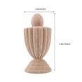 thumbnail image 2 of Minkissy Decorative Finials Beige Wood Sturdy Design 1Pcs Tailored For Bed Post And Staircases Usage, 2 of 6