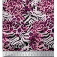 thumbnail image 1 of Soimoi Red Cotton Duck Fabric Leopard & Wild Animal Skin Decor Fabric Printed BTY 56 Inch Wide, 1 of 3