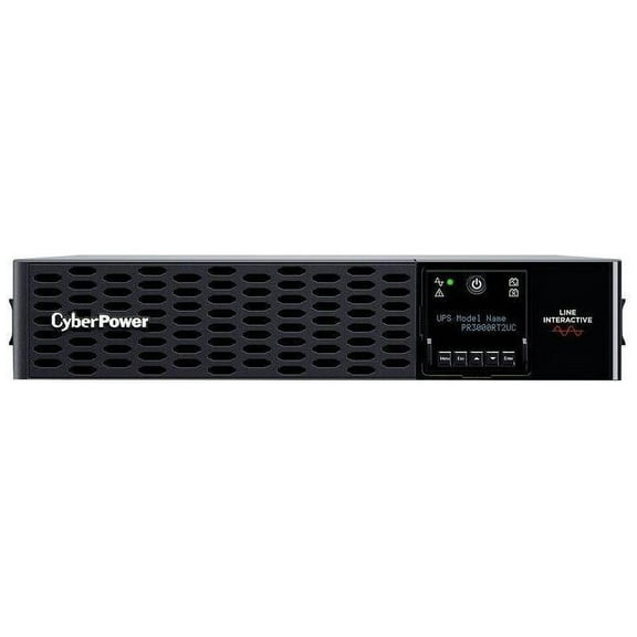 CyberPower PR3000RT2UC Smart App Sinewave UPS Systems - 3000VA/3000W, 120 VAC, NEMA L5-30P, 2U, Rack / Tower, Sine Wave, 9 Outlets, LCD, PowerPanel® Business