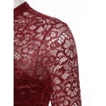 thumbnail image 5 of Haitryli Women Lyrical Dance Dress Cut Out Lace Ballet Leotard Burgundy S, 5 of 7