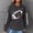 *Dark Grey, variant on Game Day Hooded for Women Funny Football Graphic Shirt Waffle Knit Game Day Pullover Hoodies Long Sleeve Sweatshirt Knit Hoodie Sweatshirt Football Graphic Pullover Sweater Black Xl
