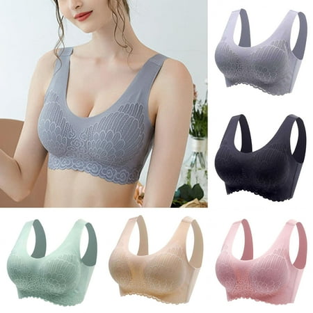 

Sunjoy Tech Wire Free Bra Push Up Massage Cup Female Women No Underwire Bra for Sleep
