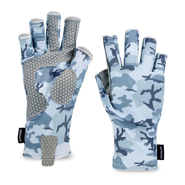 RV 1 par de guantes de pesca L/XL, grises, guantes de caza de camuflaje antideslizantes, guantes para pesca, caza, camping, senderismo, fotografía Rojo Verde