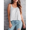 thumbnail image 3 of Mawalde Women'S Sequin Tank Top Sleeveless Camisole Vest Tank Tops Shining Shirts Silver XL, 3 of 5