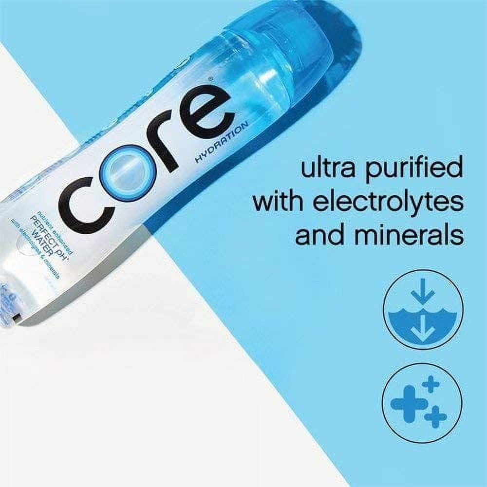 Core Hydration, 30.4 Fl Oz (Pack of 12), Nutrient Enhanced Water, Perfect 7.4 Natural pH, Ultra-Purified With Electrolytes and Minerals, Cup Cap For Sharing (Limited Edition)