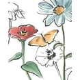 thumbnail image 2 of Vess, June Erica 15x18 Black Ornate Wood Framed with Double Matting Museum Art Print Titled - Boho Florals IV, 2 of 4