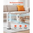 thumbnail image 6 of KFFKFF Bladeless Tower Fan with 80° Oscillation, 8 Speed Settings, 9-Hour Timer, High Velocity Air Circulator for Home, Office, Bedroom, and Living Room, Includes Remote Control, White, 6 of 9
