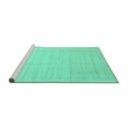 thumbnail image 2 of Ahgly Company Machine Washable Indoor Square Solid Turquoise Blue Modern Area Rugs, 7' Square, 2 of 4