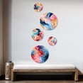 thumbnail image 2 of Designart "Infusion Of Electric Swirls In Pink And Blue" Abstract Round Wall Art Set Of 5 - Multicolor Modern Living Room Wall Metal Art Set, 2 of 6