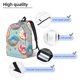 thumbnail image 3 of Disketp Colorful Donut Mochila de Lona Estampada, Mochila Escolar de Viaje Ligera para Estudiantes y Portátil-Medium, 3 of 5