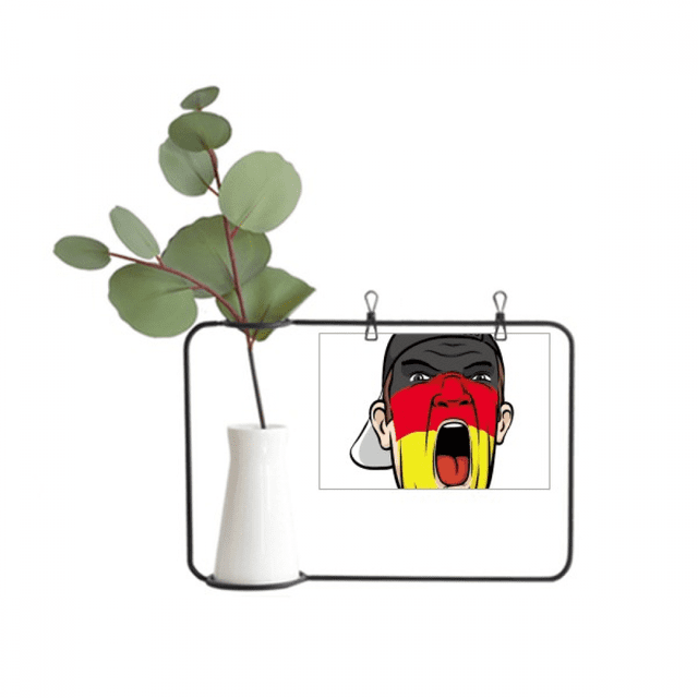 La bandera de Alemania maquillaje Facial Mask gritando Cap Marco De Metal Florero De Cerámica Decoración