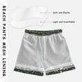 thumbnail image 3 of FORMRS Boys Swim Trunks Quick Dry Mesh Lining Beach Boardshorts, Sizes XS-XL, Green Flowers Pattern, 3 of 7